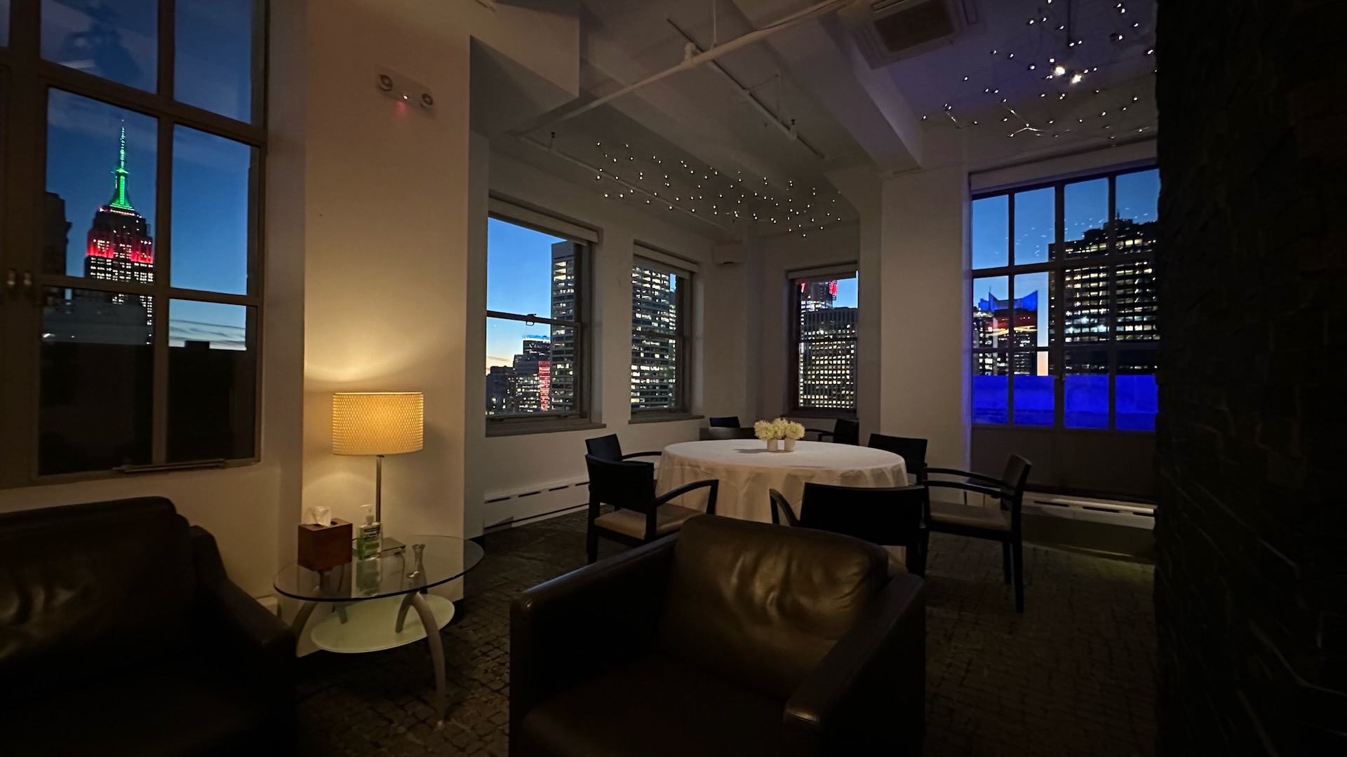 A table for a few, with the Empire State in view.
